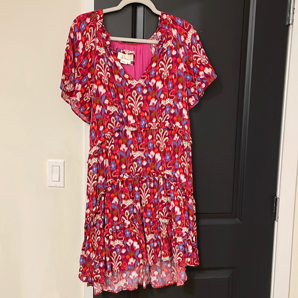 Anthropologie ruffle mini dress